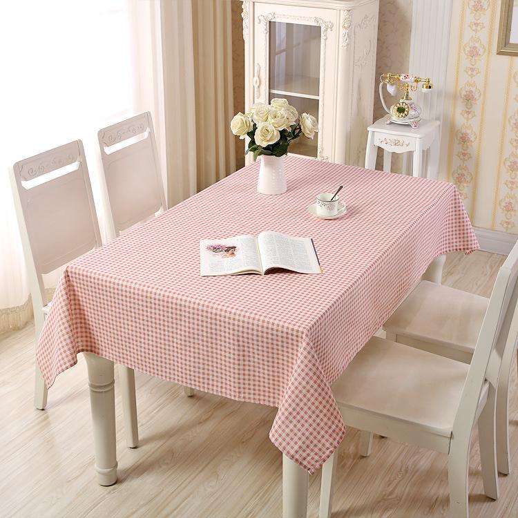 Cotton And Linen Tablecloth Simple Pastoral Plaid Household Geometric Rectangular Coffee Table Tablecloth Table Cloth Direct Sales
