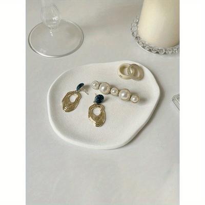 1 adet İskandinav Tarzı Basit ve Düzensiz Saklama Tepsisi, Alçı Tepsi Takı Süsleri Fotoğraf Dekorasyon Aksesuarları Fotoğrafçılık Objeleri Ev