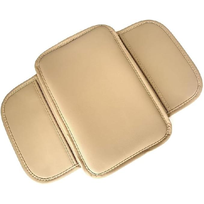 WZP Car Center Console Cover, Leather Middle Console Cover, Waterproof Car Arm Rest Pad with 2 Storage Bags, Universal Auto Interior Accessories for