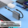 Fast Charging Type C Cable, Aluminum Alloy Retractable Cord for Phone Laptop, USB C To C Portable Extendable Data