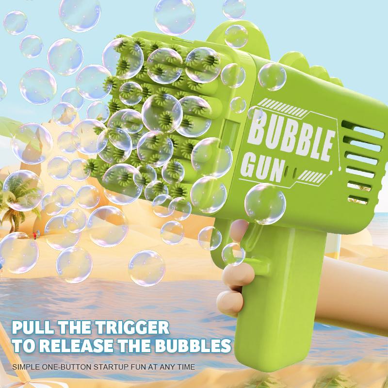Electric Handheld Dinosaur Bubble Gun Kids Bubble Gun Outdoor Plaything Parent-Child Interaction Present Without Bubble Water Battery