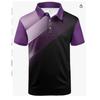 Mens Breathable Short Sleeve Polo Shirt With Digital Print Quick-Dry Loose Fit Casual Wear