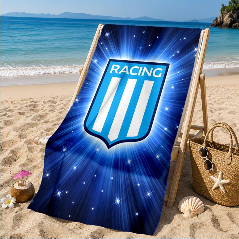 Racing Team Emblem Beach Towel, Quick-drying, Easy to Care for, Suitable for Both Fitness and Beach Vacations,Sports Essential