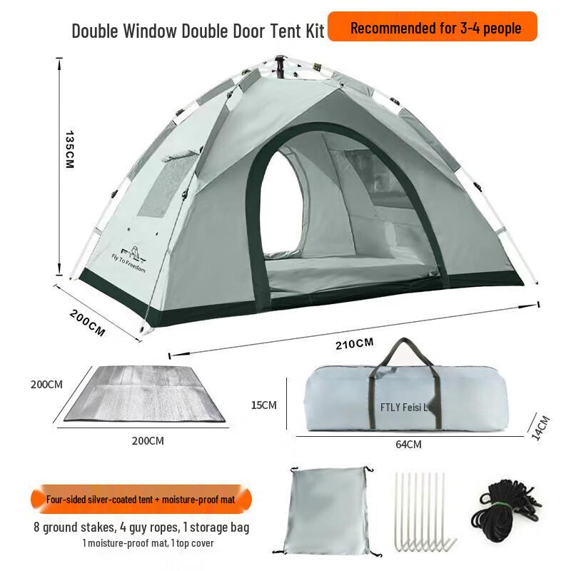 FTLY Automatic Pop-Up Camping Tent