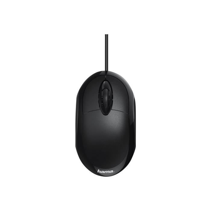 Souris optique Hama MC-100 - 3 boutons - filaire - USB - noir