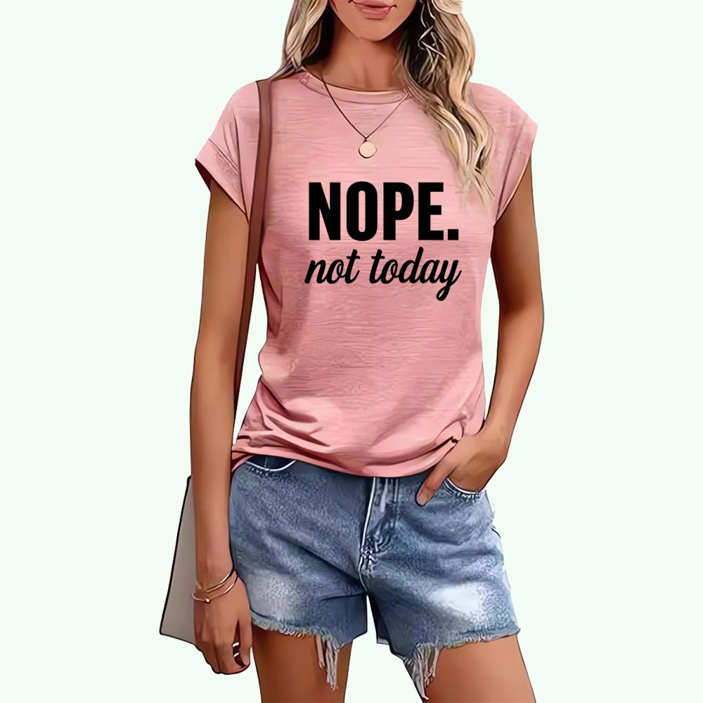 Kobiety Moda Nadruk z Literami T-shirt Wiosna&lato Casualowy Top z Krótkim Rękawem Panie Okrągły Dekolt Koszulka