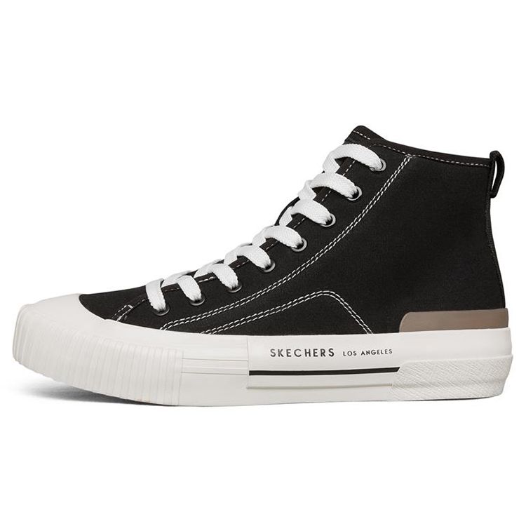 Skechers New Moon Canvas Высокие кеды-скейтеры Женские кроссовки Черный 155392-BLK 38