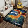Fiery Phoenix Galaxy Carpet Suitable As a Non-slip Mat for the Living Room or Bedroom Sofa