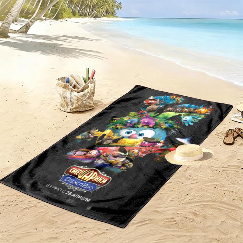 Smeshariki Towel, Large Soft Quick Dry Towel for Beach Camping Swimming