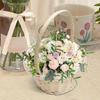 Mini Woven Baskets with Handles Small Imitation Rattan Woven Basket for Wedding Photography Prop Storage Container for Wedding