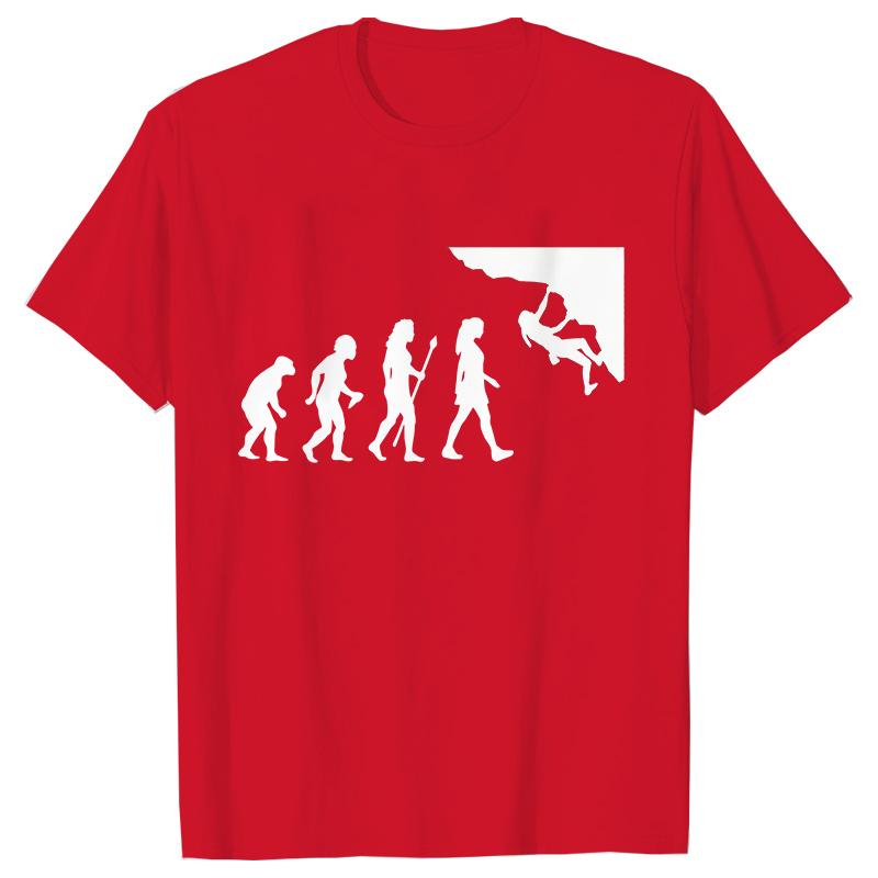 Evolution of Climbing T-shirts for Women Clothes Funny Tops T Shirt Female T-Shirt Gifts for Rock Climbers Short Sleeve Tees
