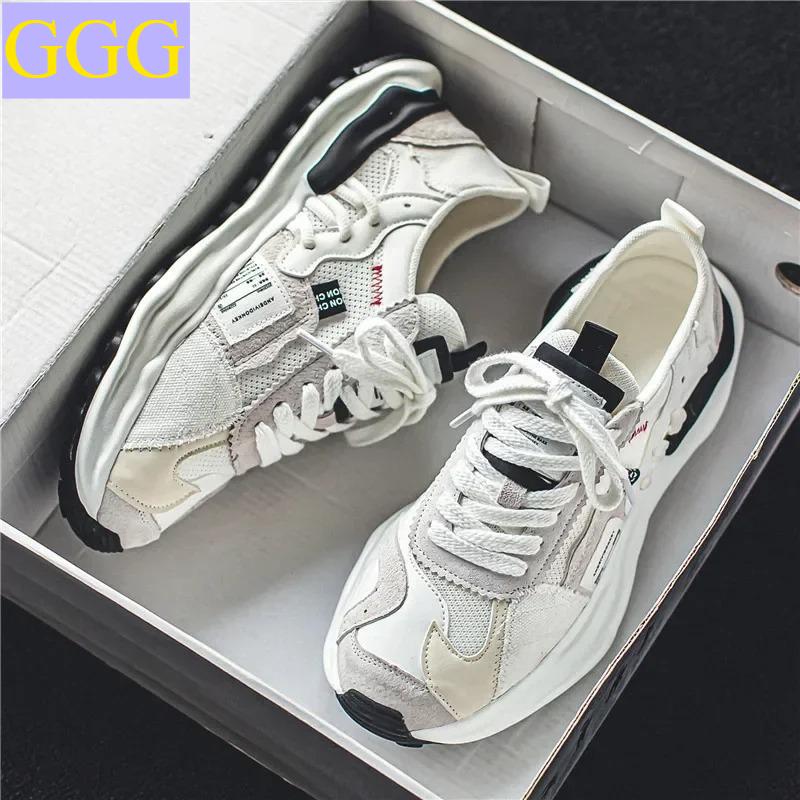 

Чоловіче взуття 2024 Нове повсякденне взуття для чоловіків Якісні модні чоловічі кросівки Сітчасті зручні вуличні бігові кросівки Tenis Masculino 39 сірий колір