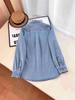Unisex Washed Denim Long-Sleeve Loose Shirt, Casual Spring/Autumn Outerwear