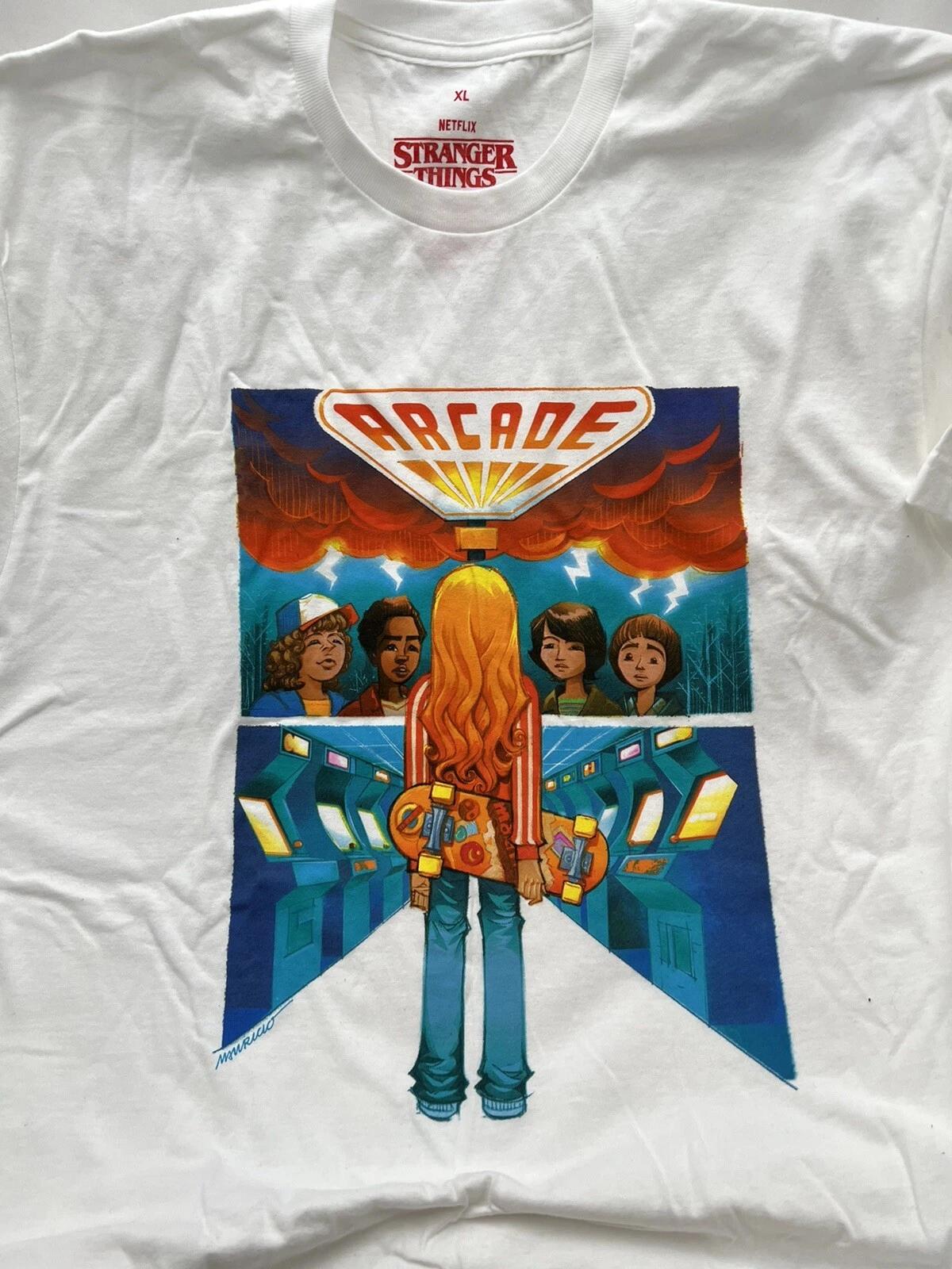 Мужская футболка Stranger Things Мальчики встречают Аркаду Макс размер XL XL