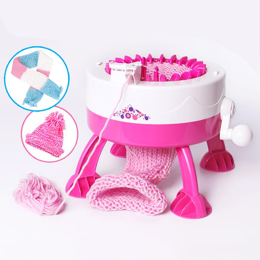 DIY Hand Knitting Machine Weaving Loom for Scarf Hat Kids Pretend Play Toys Gift DIY Hand Knitting Machine Weaving Loom for Scarf Hat Kids Pretend Play Toys Gift