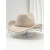 Unique Sweet Party Hat With Square Rhinestone Chain Tassel Music Events