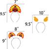 Geefuun 6PCS Thanksgiving Turkey Headband Decorations - Party Head Boppers Accessories