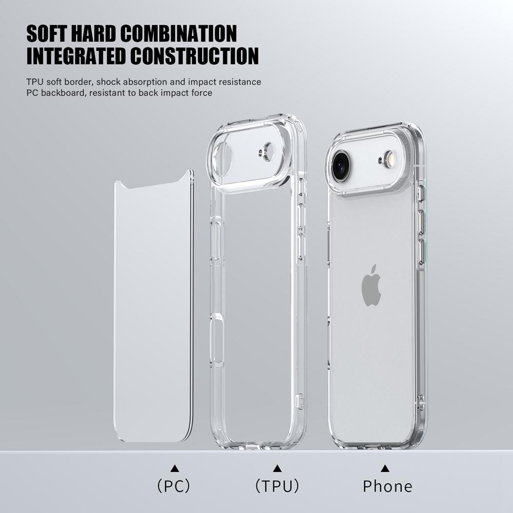 KEYSION Shockproof Armor Clear Case for iPhone 17 Air Transparent Soft TPU Silicone+PC Phone Back Cover for iPhone 17 Air 2025