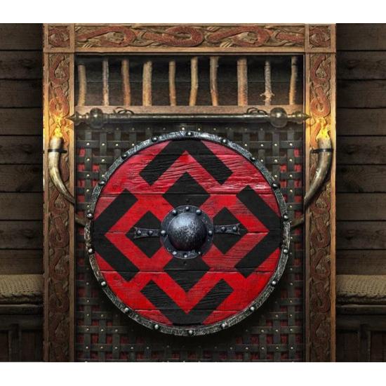 Vintage Medieval Battle-Ready Shield Nejlepší dřevěný štít Viking Shield LARP