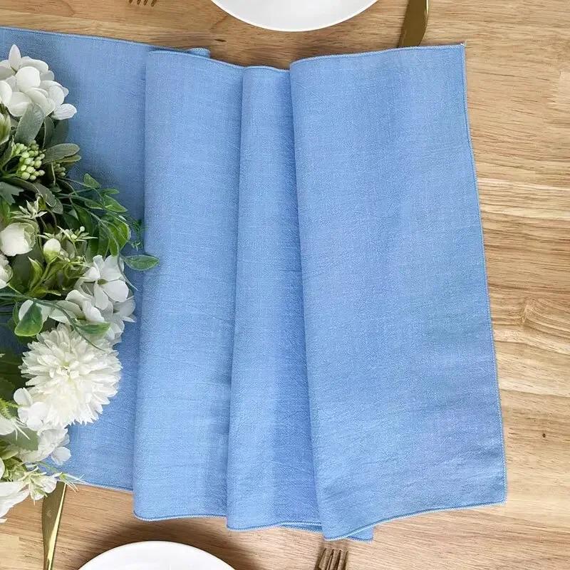 

Настільники на стіл 100% бавовна кава кухня обідній стіл домашній декор Різдво весілля свято шик ручна робота розкіш м який і простий 33X180cm небо синє кольору