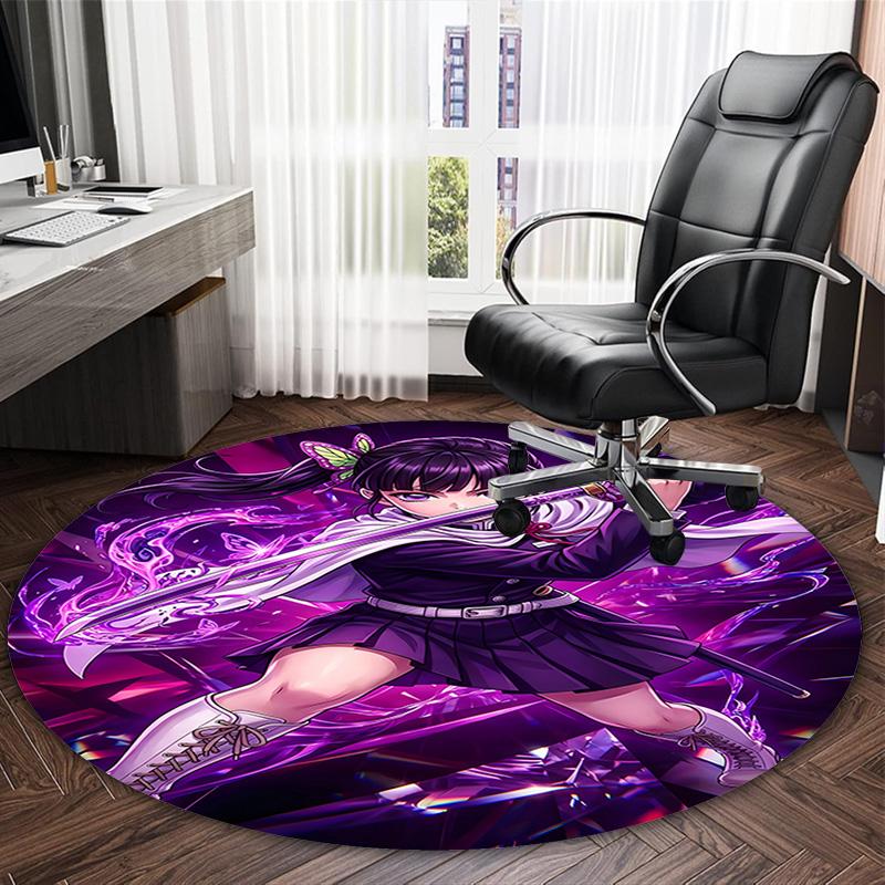 1pc Tsuyuri Kanawo Carpet, Round Rug, Comfortable, Suitable for Entryways, Living Rooms, Office, And Bedrooms, Christmas Decoration