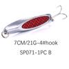 7cm 21g Fake Fishing Lure with Sequin Slanted Cut Metal Bait Long Casting Sea Fishing Lure for Bass Seaweed Mouth Style