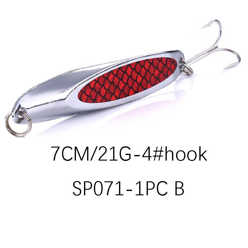 

Fake Fishing Lure Lure Angled Cut Sequin Metal Long Casting7cm21gSpecial Fake Bait for Sea Fishing and Bass Fishing 7CM-21G-