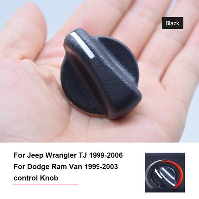 Car A/C Heater Knobs AC Climate Control Blower Fan Panel Switch Buttons Covers For Jeep Wrangler TJ 1999-2006 For Dodge Ram Van 99-03 5011218AC