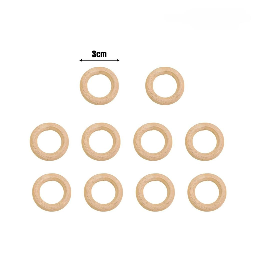 Wooden Rings For Crafts Supplies Unfinished Wood Circles Ring DIY Pendant Connectors Jewelry Making Handmade Ornaments Wholesale