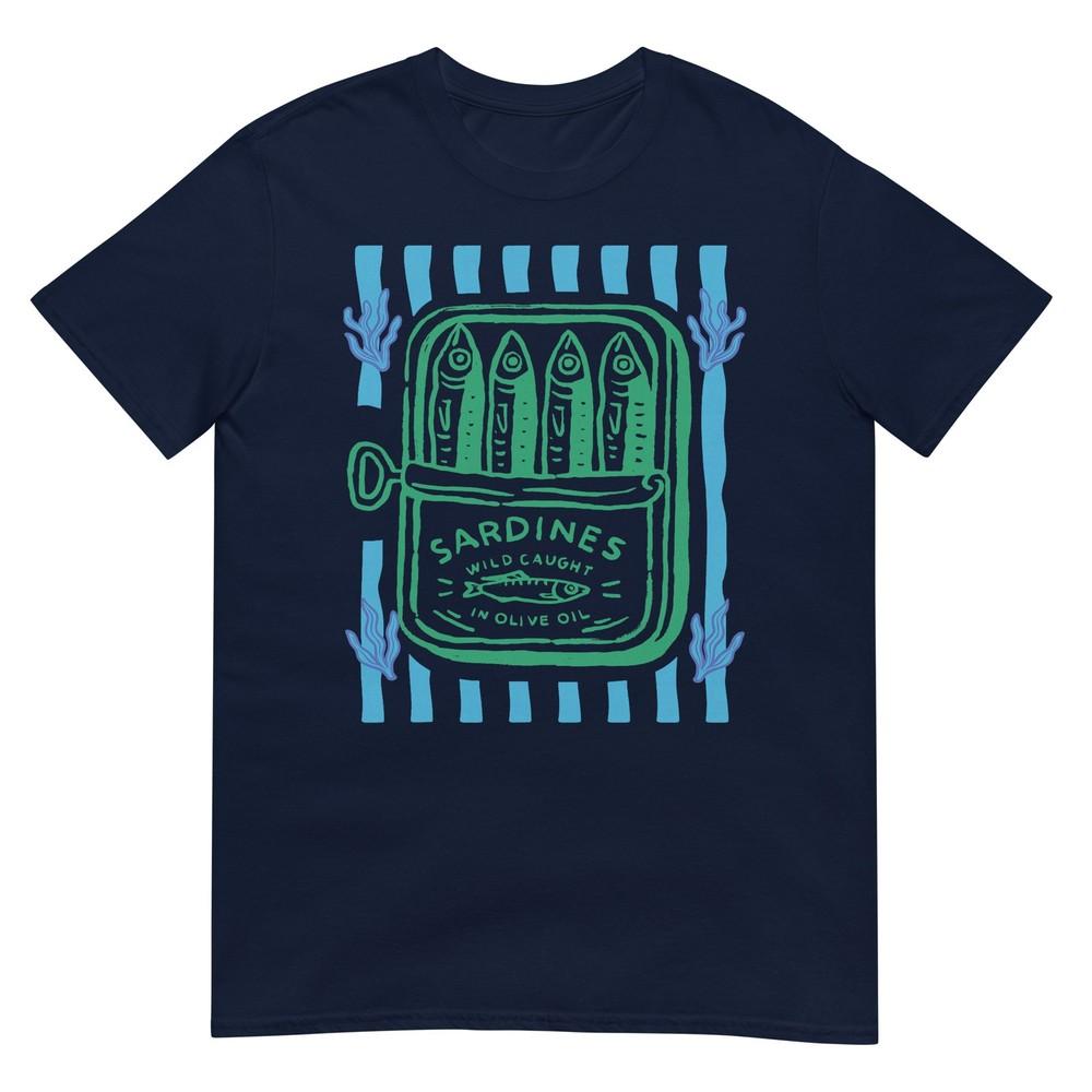 Les Sardines Fisherunisex Aesthetic Coastal Sardine Tinned Fish Tshirt S