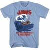Jaws Swell Text Blue Heather Adult T-Shirt Mens Womens Tees Top