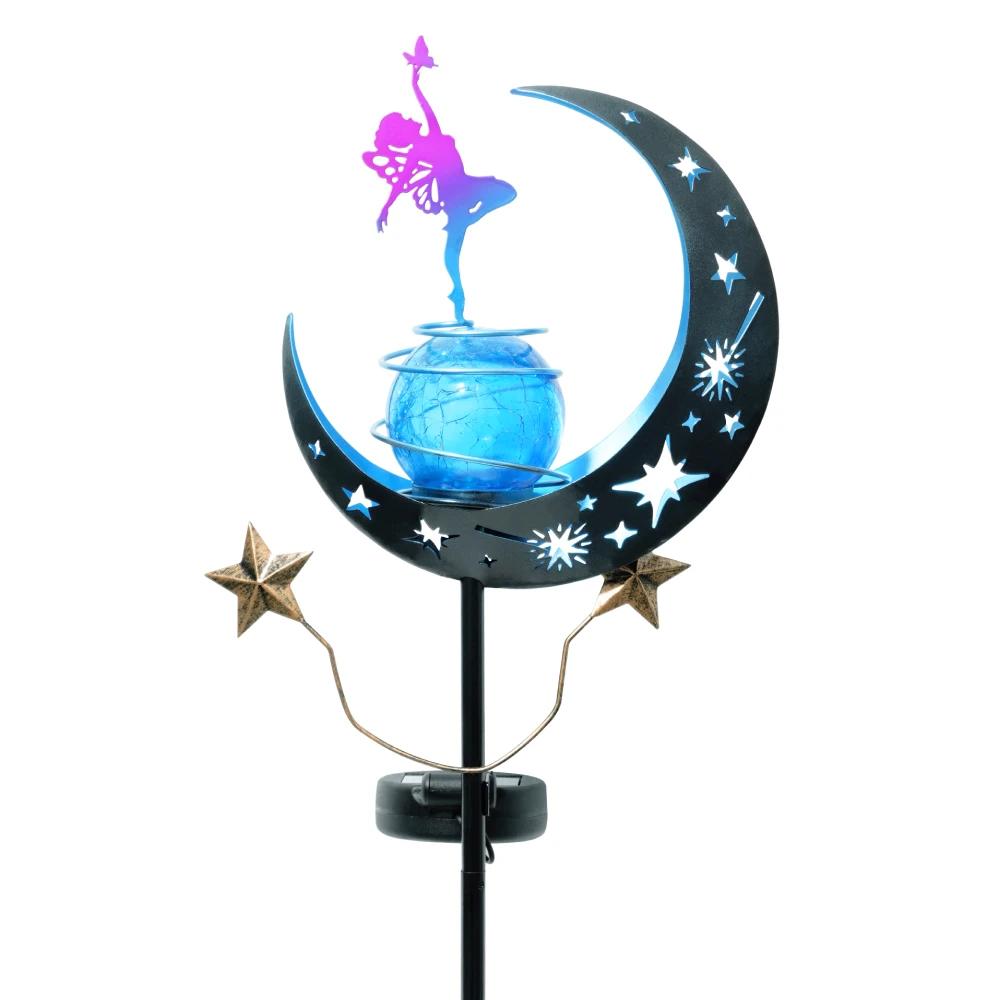 

Новые солнечные уличные светильники-феи в виде железных цветов, перезаряжаемые батареи, уличные солнечные светильники для заднего двора