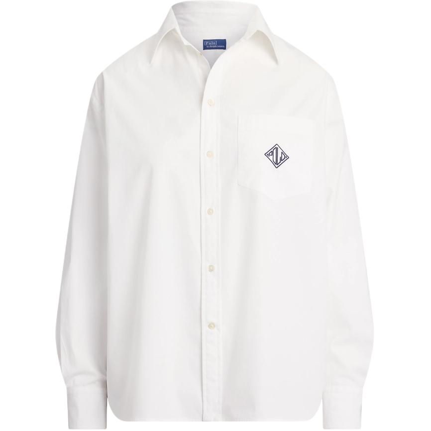 

Polo Ralph Lauren Oversized Cotton Pointed Collar Button Logo Long Sleeve Shirt Women shirts WMPOSHTNDO20914-100 XL