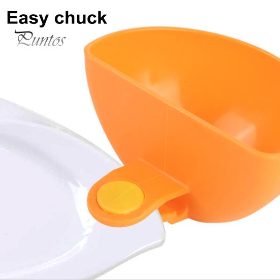 4Pcs Dip Clip Set for Bowls Plates Food-Grade Sauce Dish Dishwasher Safe Portable Seasoning Box for Spice Tomato Sauce Salt Veggie Vinegar Ketchup