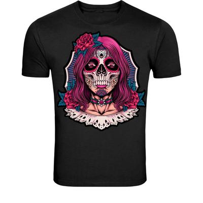 T-shirt Fille Crâne en Sucre - Tee Shirt Graphique Femme Dia De Los Muertos