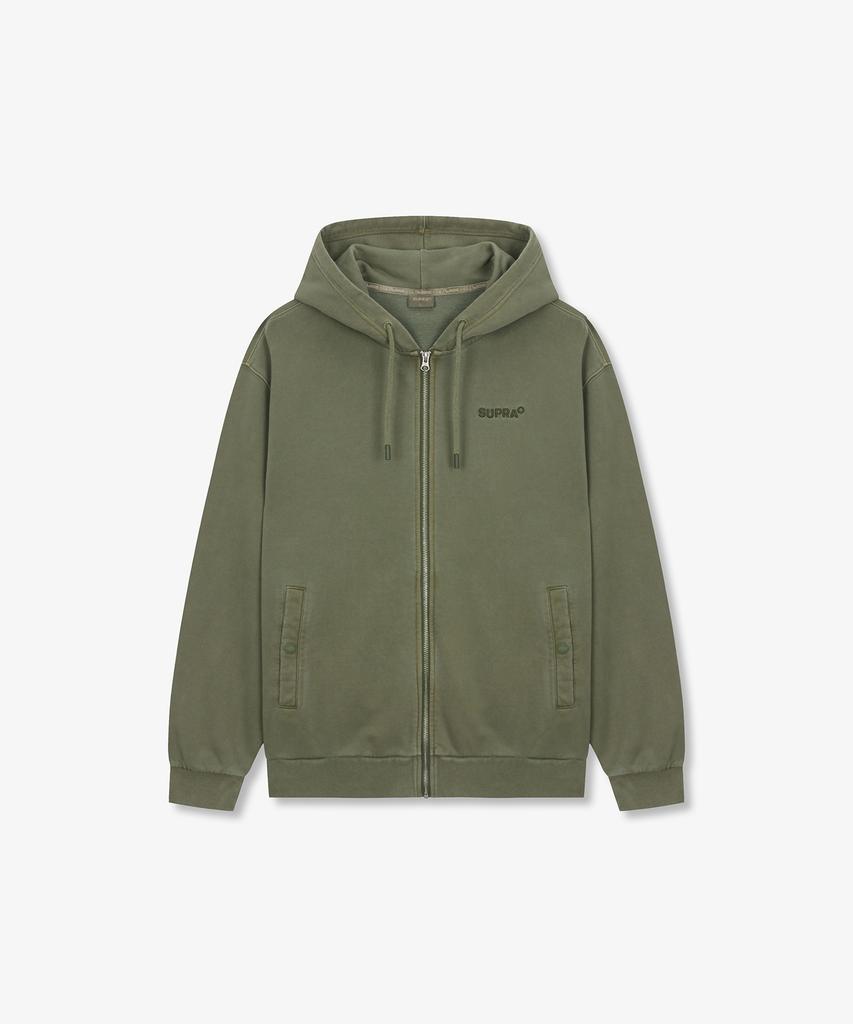 Supra Garment Dyed Zip-Up Hoodie Set (Khaki)