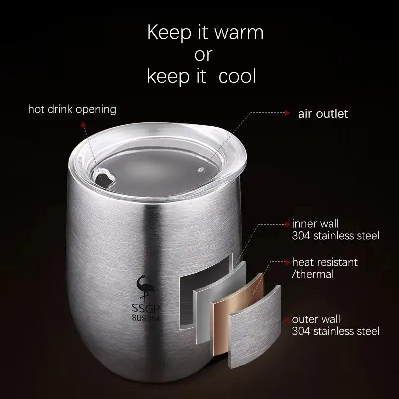 Yerba Mate Becher 304 Edelstahl Doppelwand Argentinische Yerba Mate Kalebasse mit Deckel/Strohhalm Tragbarer Teebecher Kaffee Thermoskanne 377ml