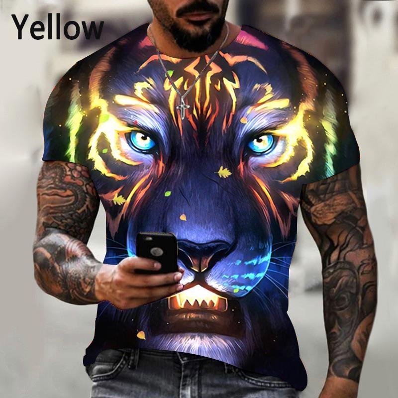 Fashion animal wolf 3D printed T-shirt for men and women summer casual short sleeved cool wolf shirt top