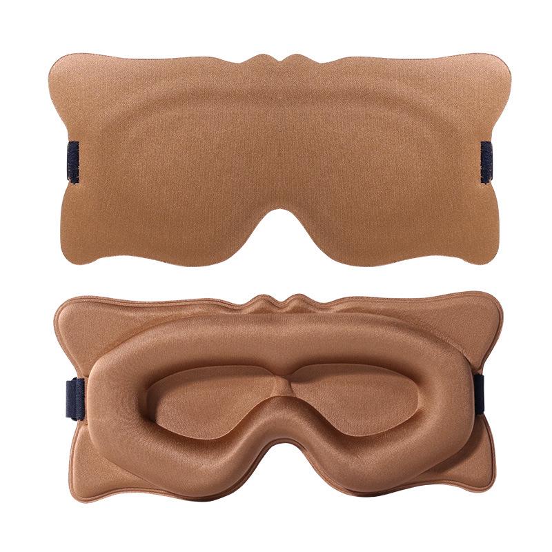 3D Stereo Sleep Mask: Blackout, No Eye Pressure, Breathable, Adjustable, Travel-Friendly Polyester Eye Protection.