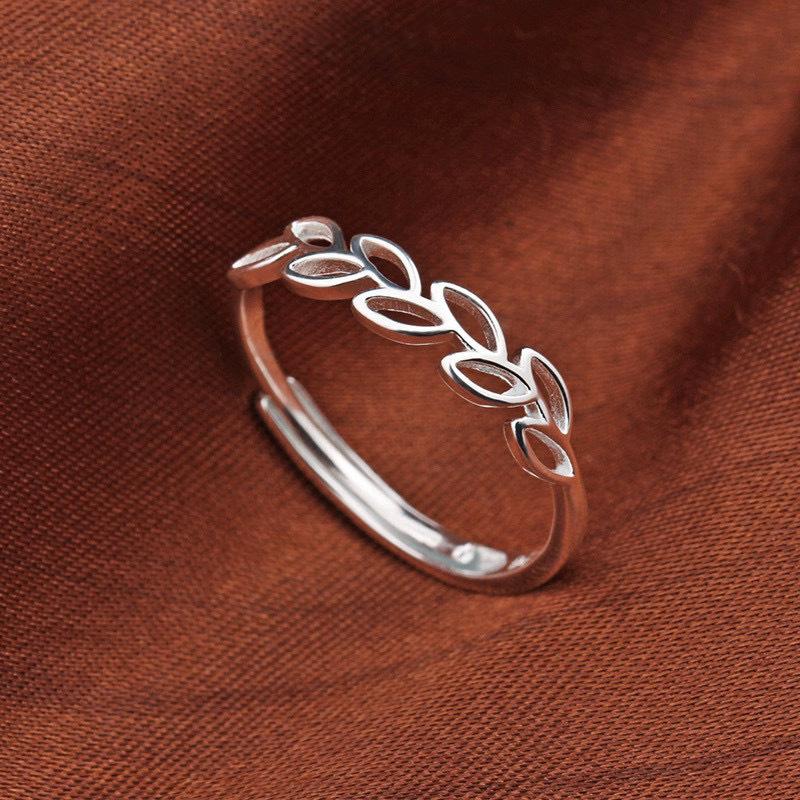 Copper Ring Leaves Classics For Women Wedding Engagement Jewelry Accessories Beautiful Shining Fashion Women Gifts