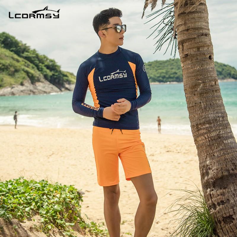 Mens Womens UV Protection Rash Guard Set Long Sleeve Top Pants Snorkeling Diving Swimming