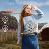 ASK JUNIOR Niedlicher Strickpullover für Mädchen mit Katzenmuster