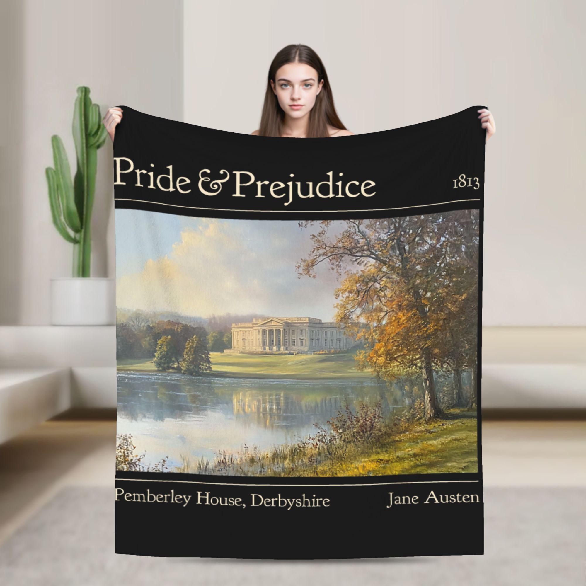 

Jane Austen Persuasion Pride and Prejudice Flannel Blanket Book Creative Throw Blanket for Quilt 125*100cm Soft 100x150cm