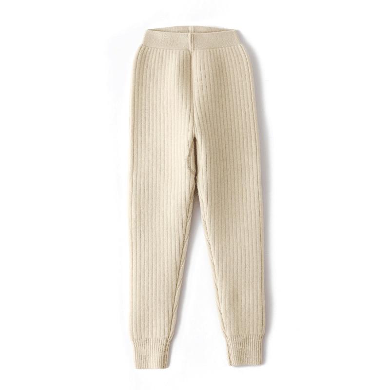 

Children s Wool Blend Warm Leggings - Autumn/Winter Pants for Boys and Girls 160cm грязно-белый