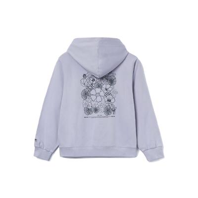 Li Ning Športová módna séria Ležérna voľná mikina s kapucňou Dámske mikiny Fialová AWDR320-4