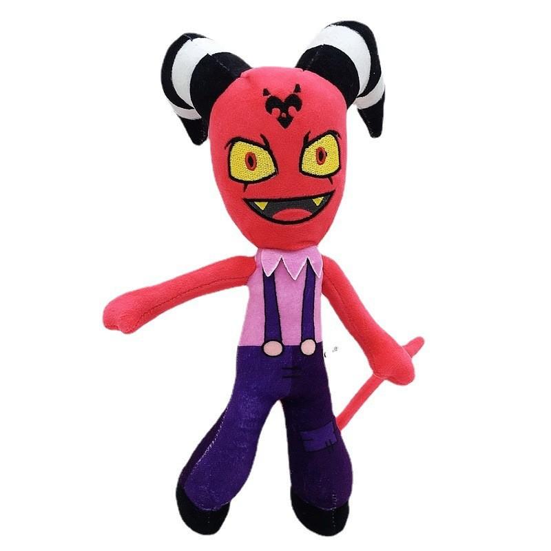 New Hazbins El Plush Doll Alastor Cartoon Doll Kawaii Soft Stuffed Doll Home Decoration Birthday Gift For Kid