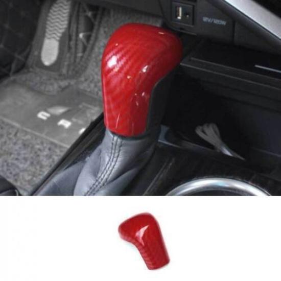 Center Console For Toyota Camry 2018-2023 Gear Shift Knob Lever Red Carbon Fiber