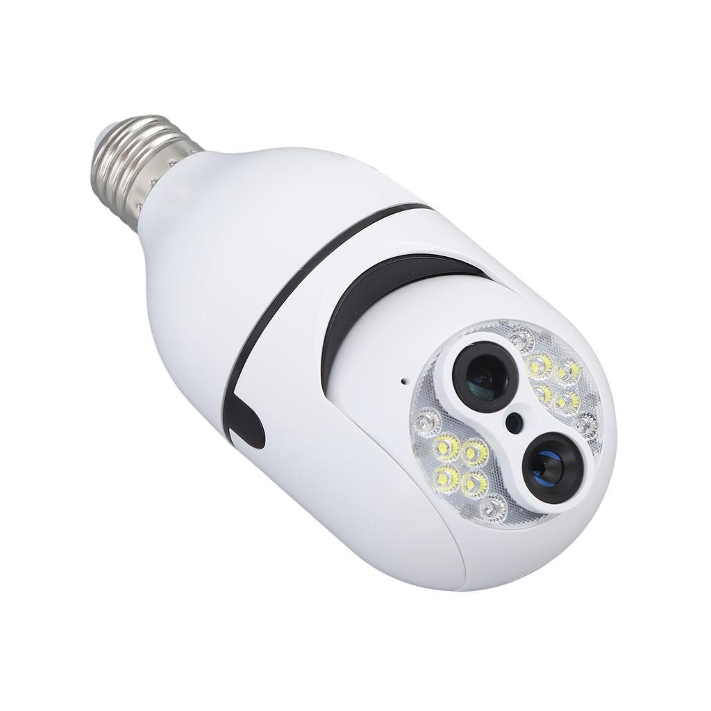 Dual Lens Security Camera WiFi 360 Degree Panoramic Al Human Tracking Light Bulb Camera 110‑240V