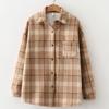 Navava Women Thick Fleece Check Long Sleeve Shirt Nb2386