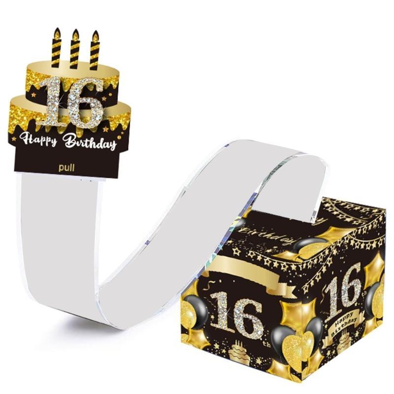 652F Kreative Geldgeschenkbox mit transparenten Beuteln für jede Altersgruppe, Partyzubehör für Geburtstage